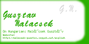 gusztav malacsek business card